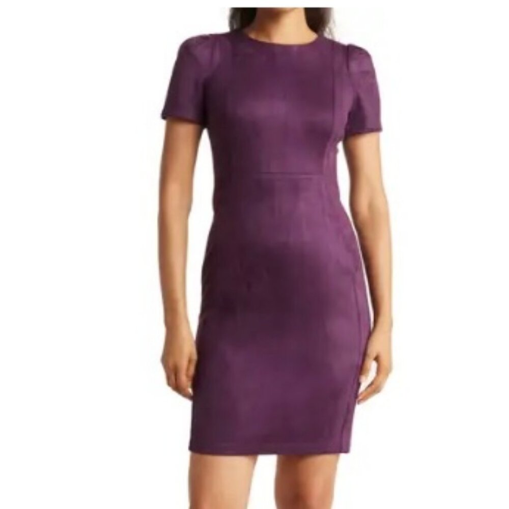 Purple Suede Calvin Klein Sheath Dress